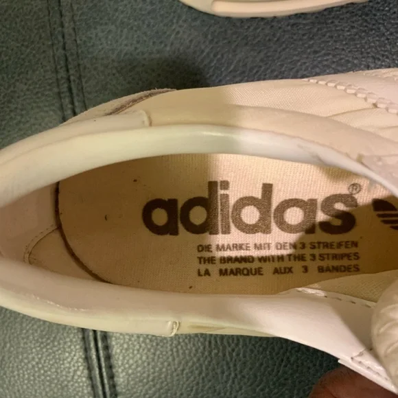 Adidas Off-White  Vintage Jupiter Sneakers with Subtle Blue Details - Picture 2 of 10